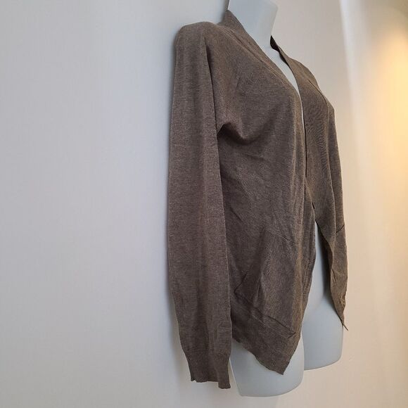 NWT GAP Brown Lightweight Open Cardigan L - Picture 2 of 7